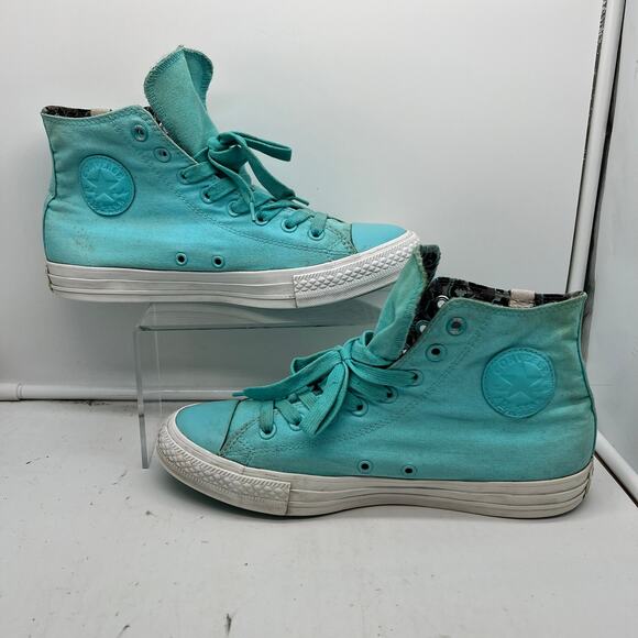 Wiz Khalifa x Converse Shoes Mens 9 Chuck Taylor Swag Hi Sneakers Teal Blue - Picture 2 of 11